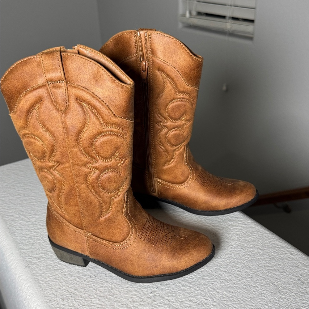 NWT-Girls Cowboy Boots Size 1 - Picture 6 of 7